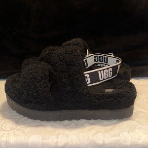 UGG Black Platform Slippers